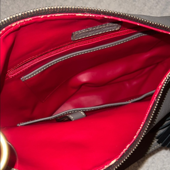 Dooney & Bourke Black and brown/grey Leather Hobo Bag - Picture 6 of 7